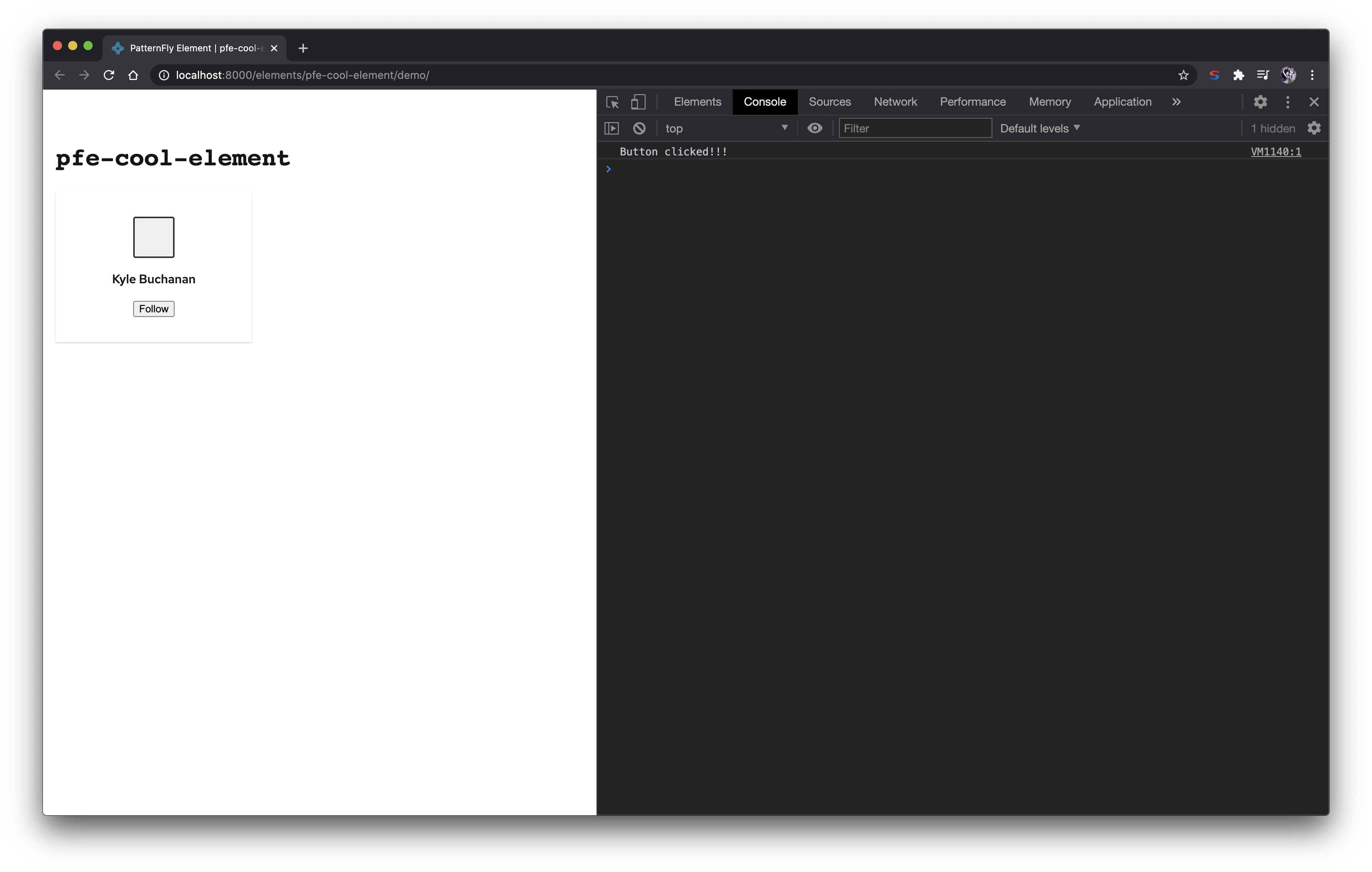 demo page js click setup step